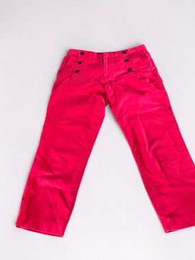 Tommy Hilfiger Red Sailor Cropped Pants Stretch Size 6